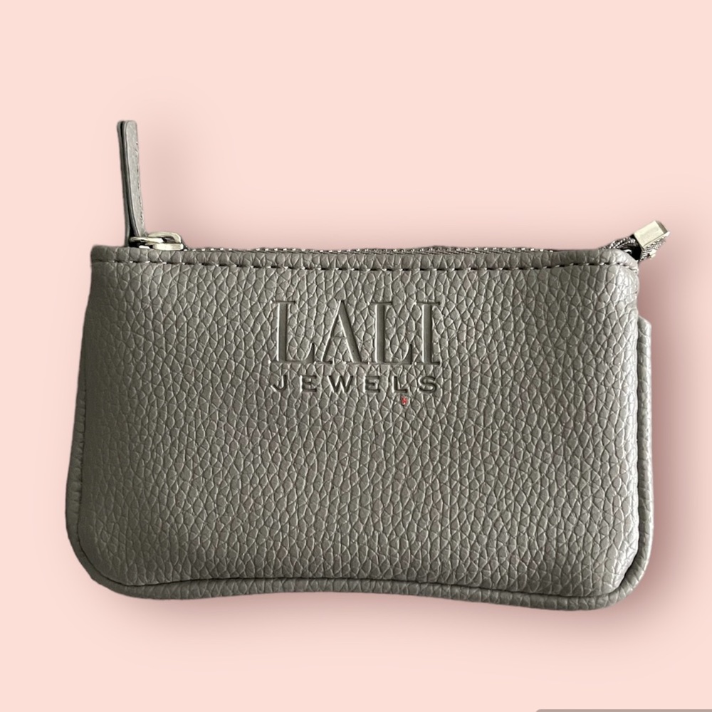 2 for $10! Lali jewels pebble grey gray coin purse with key ring